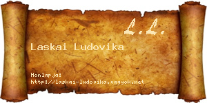 Laskai Ludovika névjegykártya